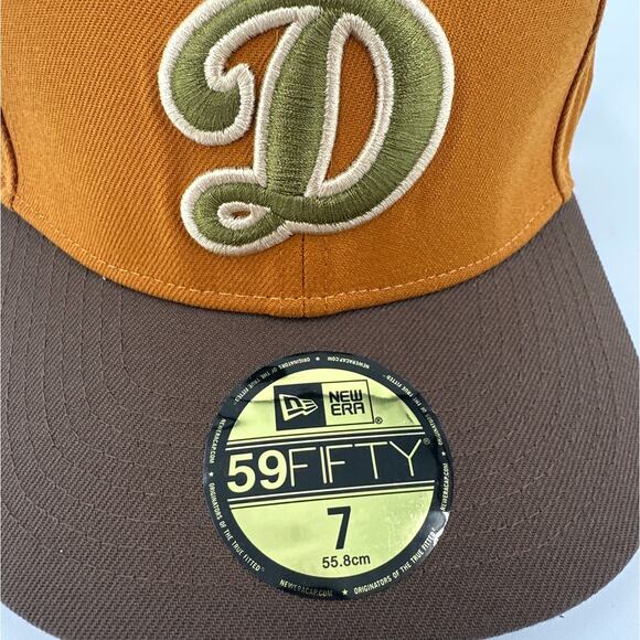 New Era 59FIFTY Los Angeles Dodgers Logo Fill Low Profile Fitted Hat Size 7 - Picture 2 of 8